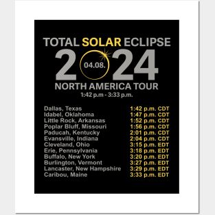 2024 Total Solar Eclipse April 8 Path Of The Eclipse Posters and Art